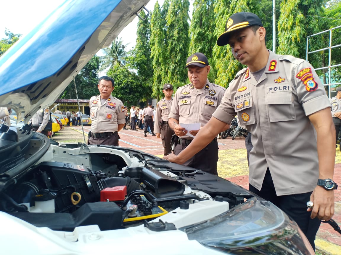 Jelang Natal dan Tahun Baru, Kapolres Enrekang Cek Kelengkapan Ranmor