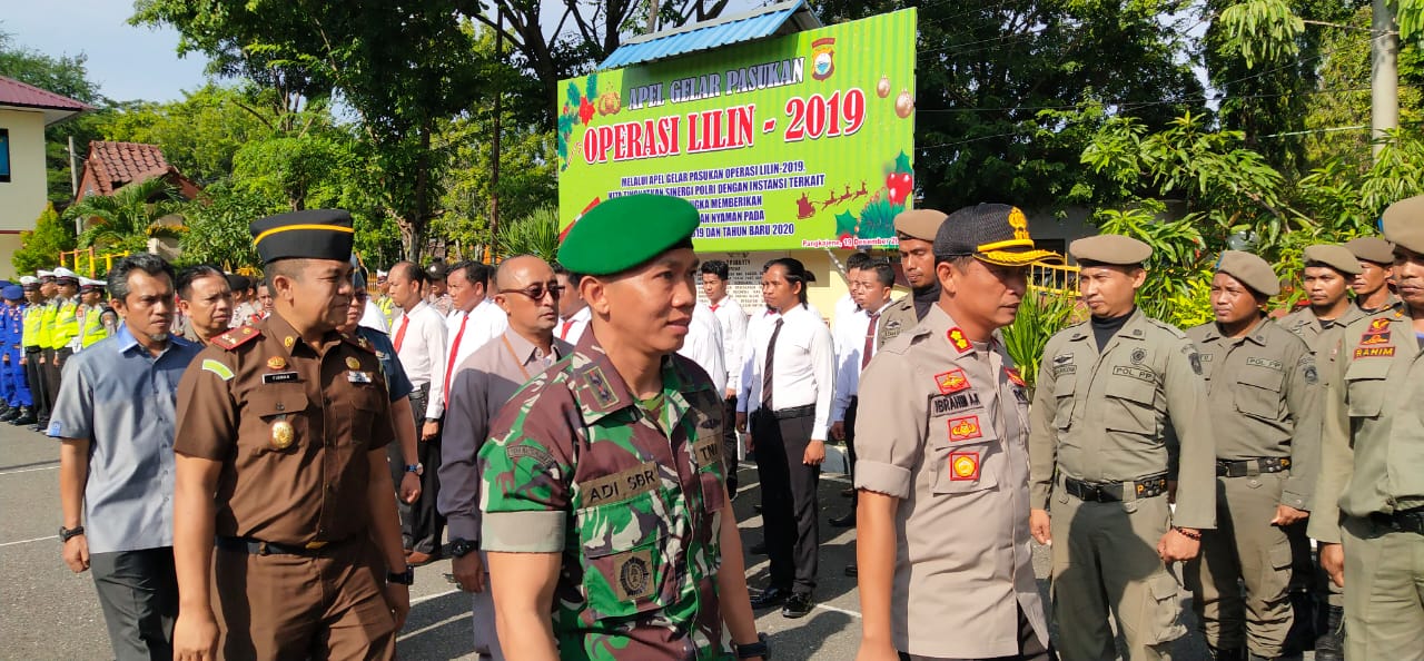 Bersama Dandim 1421, Kapolres Pangkep Pimpin Apel Besar Operasi Lilin 2019