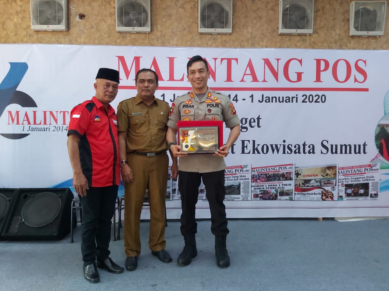 Tingkatkan Sinergitas, Kapolres Madina Diaward di Puncak HUT Media Malintang Pos Ke 6