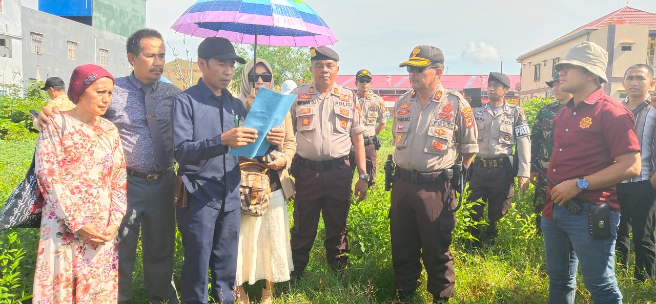 Berlangsung Kondusif, Puluhan Personil Polres Pangkep Kawal Eksekusi Empat Lahan