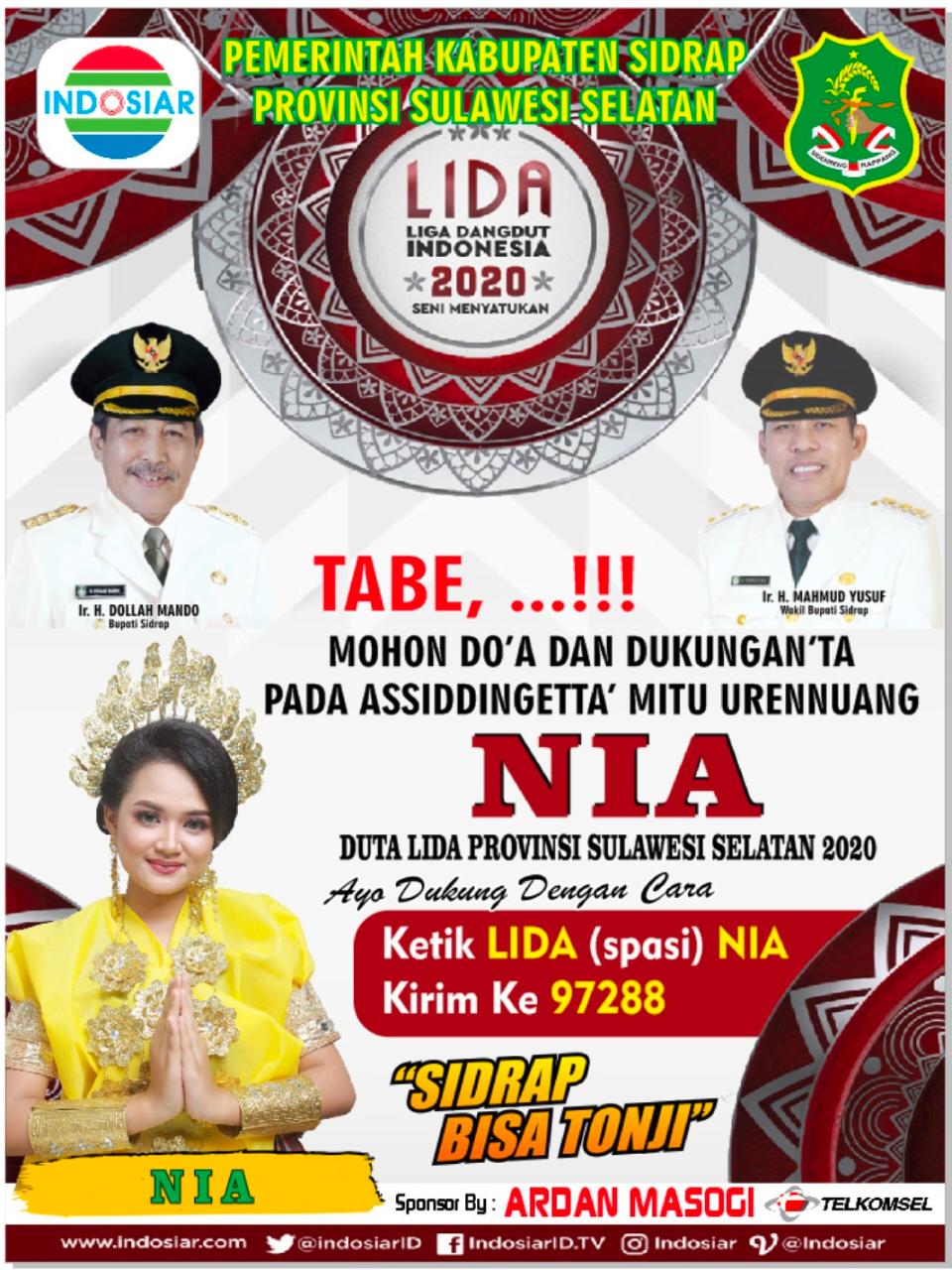 Support Putri Daerah, Bupati Sidrap Optimis Rusnia Terus Lolos di LIDA Indosiar