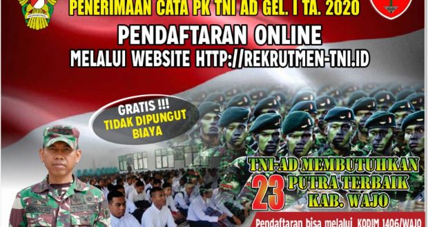 TNI Buka Pendaftaran Prajurit Tamtama, Ini Syaratnya | Penarakyat.com