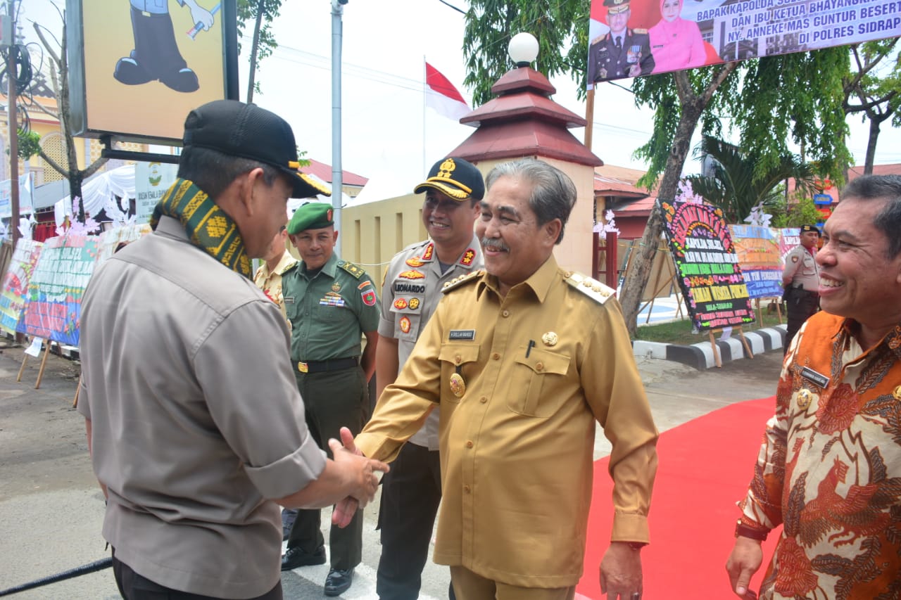 Bersama Forkopimda, Bupati-Wabup Sambut Kunjungan Kapolda Sulsel di Mapolres Sidrap