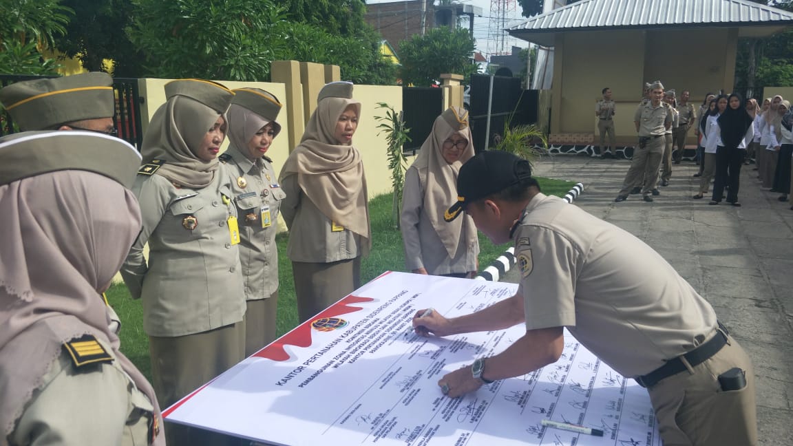 Lewat Pencanangan Zona Integritas, Kantor BPN Sidrap Siap Terapkan WBBM dan WBK