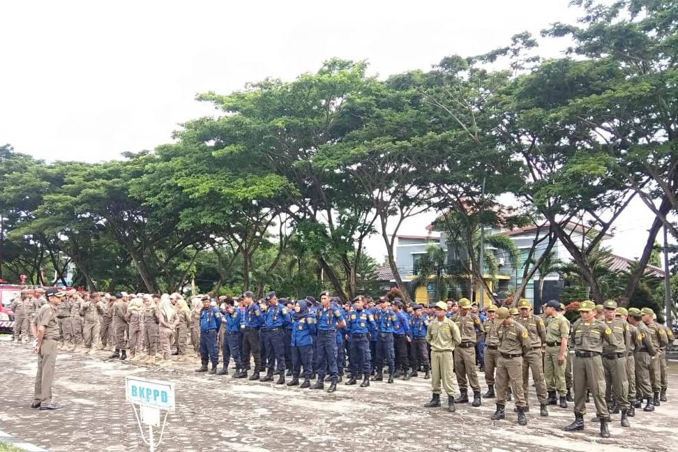 Apel Akbar, Begini Pengarahan Kasatpol PP Pemkab Sidrap