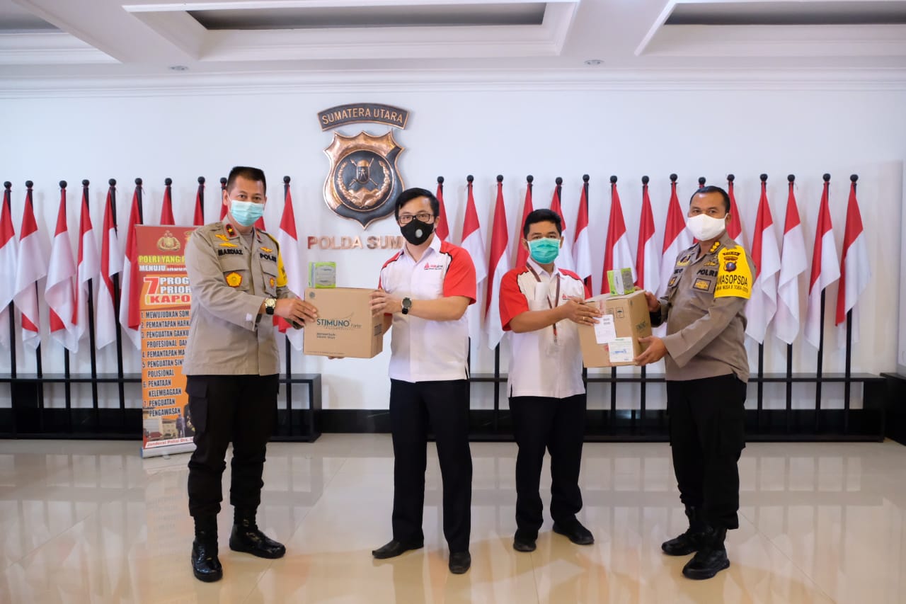 Polda Sumut Terima Bantuan Masker dan Perlengkapan Kesehatan Untuk di Salurkan Kepada Masyarakat