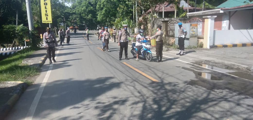 Hari Ke-13 Ops Keselamatan Lipu, SatLantas Polres Enrekang Masih Fokus Operasi Pemakaian Masker