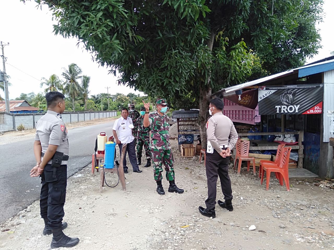 Dandim 1420 Pantau Pos Penanganan Covid-19 Setiap Perbatasan di Wilayah Kabupaten Sidrap