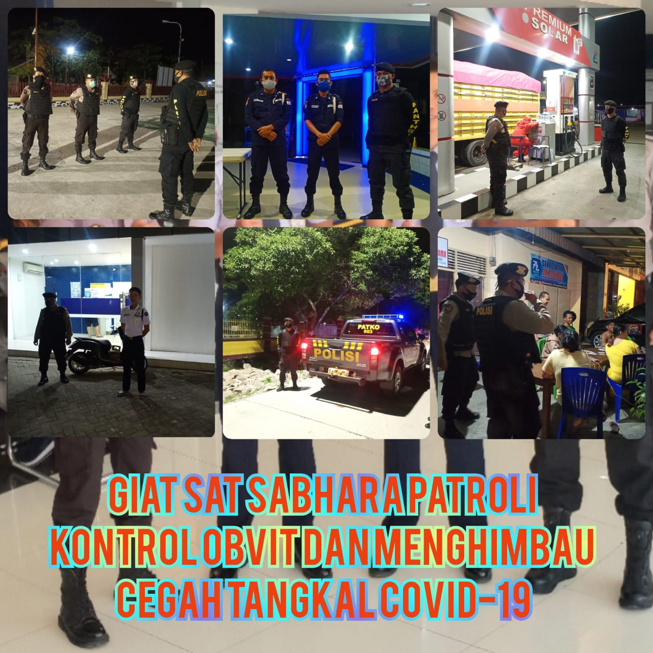 Kontrol Obvit dan Edukasi Tangkal Covid-19 Keseharian Dinas Personil Sabhara Polres Sidrap