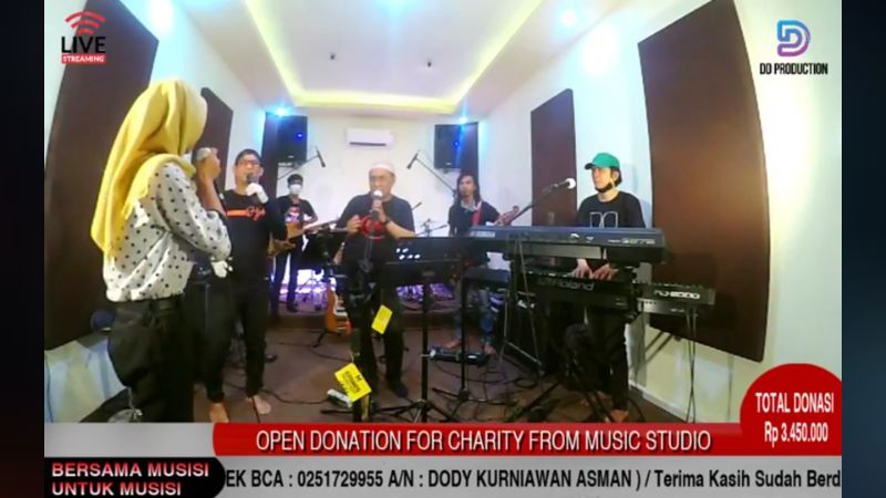 Begini Cara DD Production dan Komunitas Musik di Makassar Peduli Covid-19