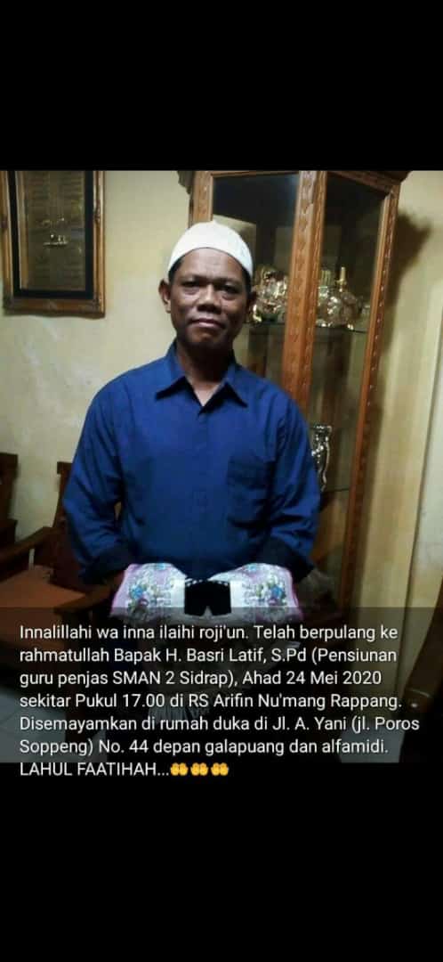 Innalillahi,! Pensiunan Guru Penjaskes Berpulang, Alumni SMAN 2 Pangsid Berduka