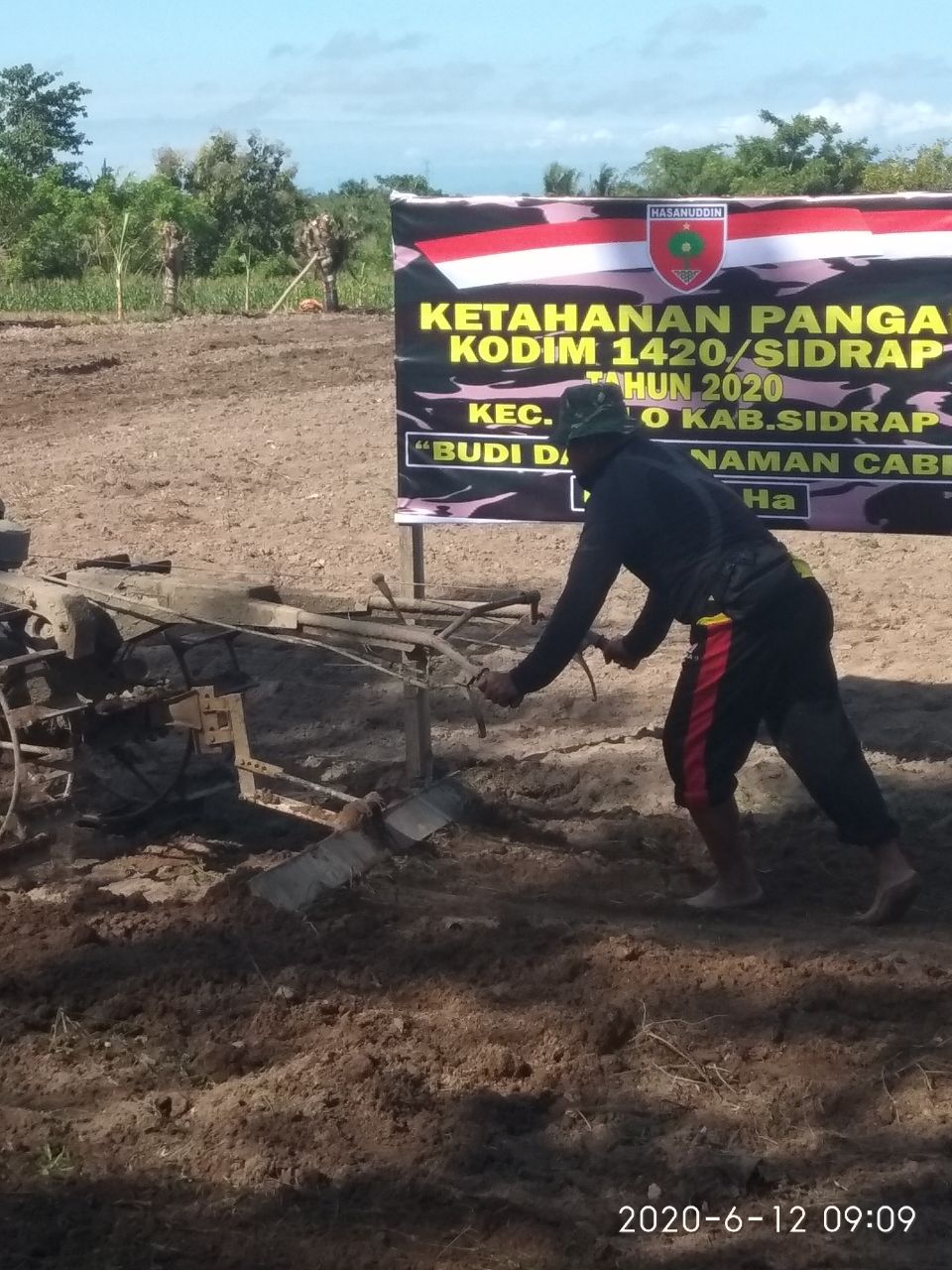 Tunjang Ketahanan Pangan, Kodim 1420 Sidrap Manfaatkan Lahan Kosong