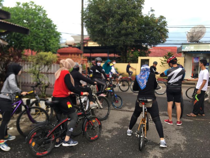 Jaga Kebugaran Ditengah Pandemi, Kapolres Ajak Personil Gowes Akhir Pekan