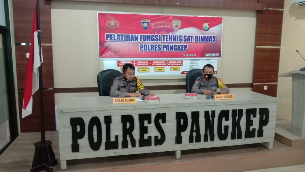 Tingkatkan Kemampuan Fungsi Teknis Binmas, Polres Pangkep Gelar Pelatihan