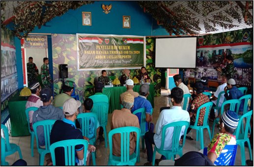 Satgas TMMD ke-108 Kodim Jeneponto, Berikan Penyuluhan Hukum pada Masyarakat