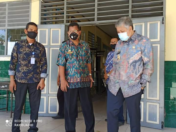 Simulasi Pembelajaran Tatap Muka Dalam Masa Pandemi, Bupati Inspeksi Ke Sekolah – Sekolah