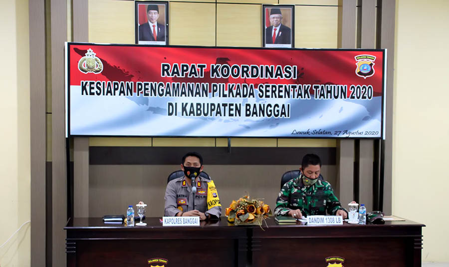 Kapolres Banggai Pimpin Rakor Kesiapan Pengamanan Pilkada 2020