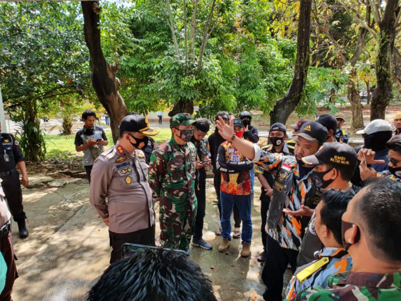 Solid, Kapolres dan Dandim Kompak Langsung Amankan Aksi Damai LSM GMBI