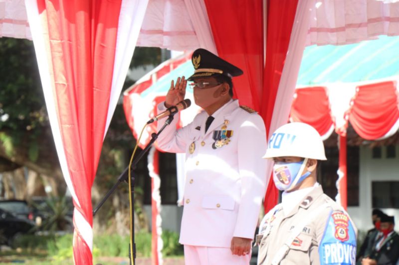 Prosesi Upacara Pengibaran Bendera 17 Agustus 2020 di Barru sesuai Standar Protokol Kesehatan Covid-19