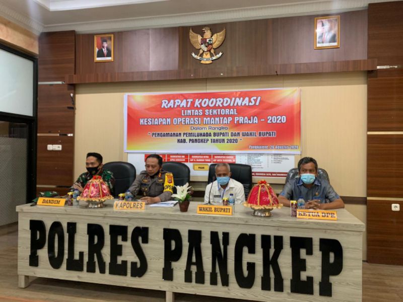 Kapolres Pangkep Pimpin Rakor Lintas Sektoral Jelang Pilkada