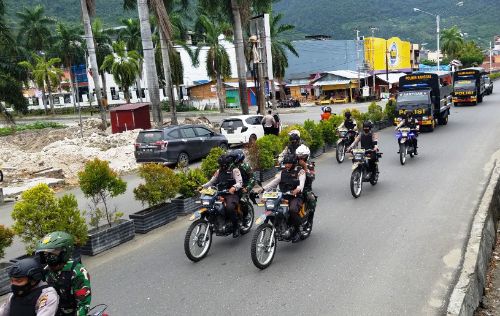 Polres Banggai dan Kodim 1308 Gelar Patroli Berskala Besar