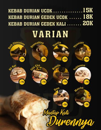 Resmi Dilounching, Kebab Durian “Ucok” Sidrap Tawarkan 12 Varian Rasa