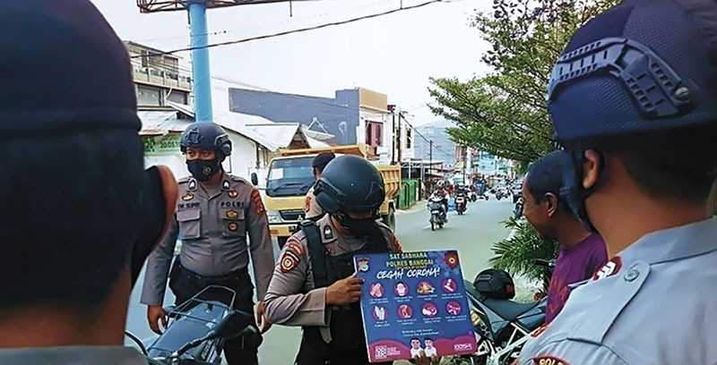 Polisi di Kota Luwuk Gencar Sosialisasi Penerapan 3 M. Begini Tujuannya