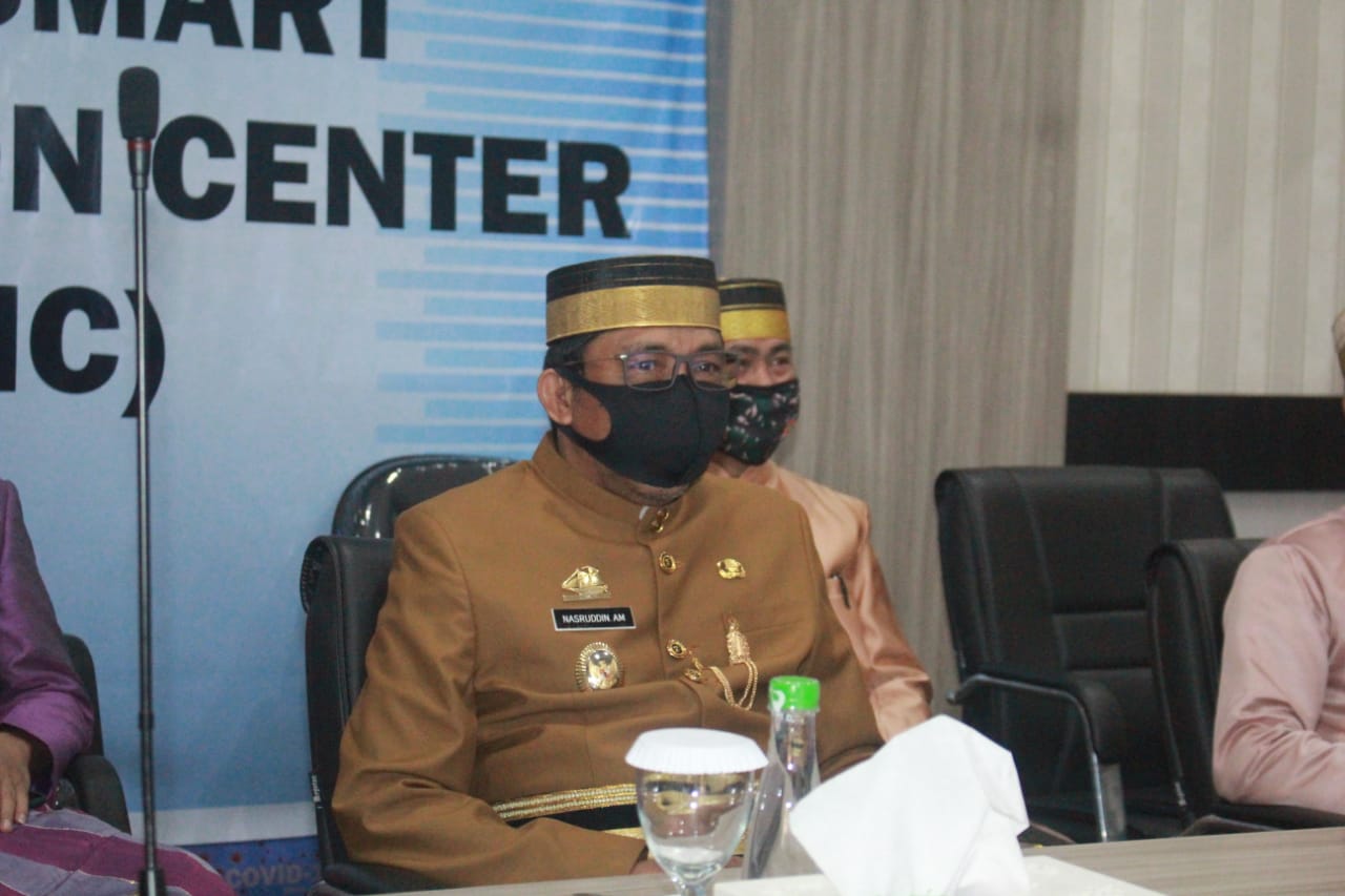 Bersama Forkopimda, Plt. Bupati Nasruddin AM Ikuti Hari Jadi Sulsel Secara Virtual