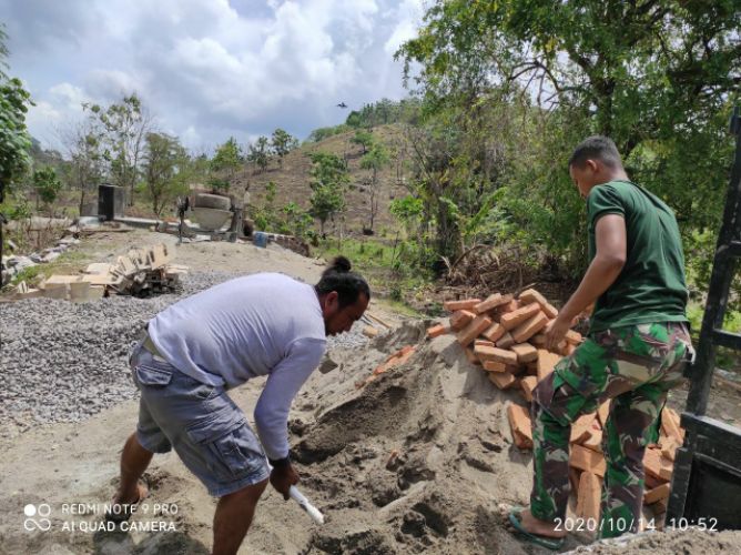 Sisa Material Jelang Penutupan TMMD Mulai Di Bersihkan Satgas Kodim Sidrap