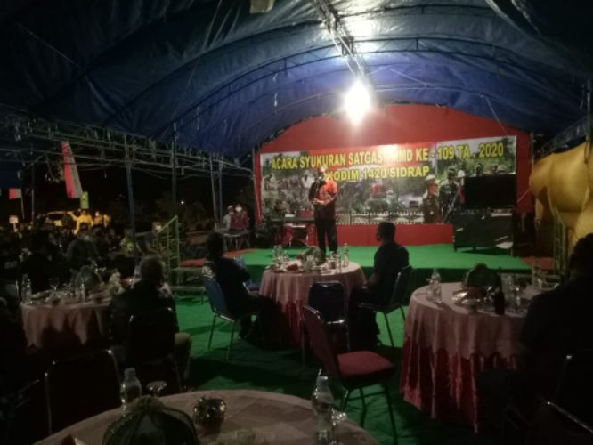 Nuansa Silaturahmi, Malam Syukuran Satgas TMMD ke-109 Dihadiri Bupati dan Wabup Sidrap 