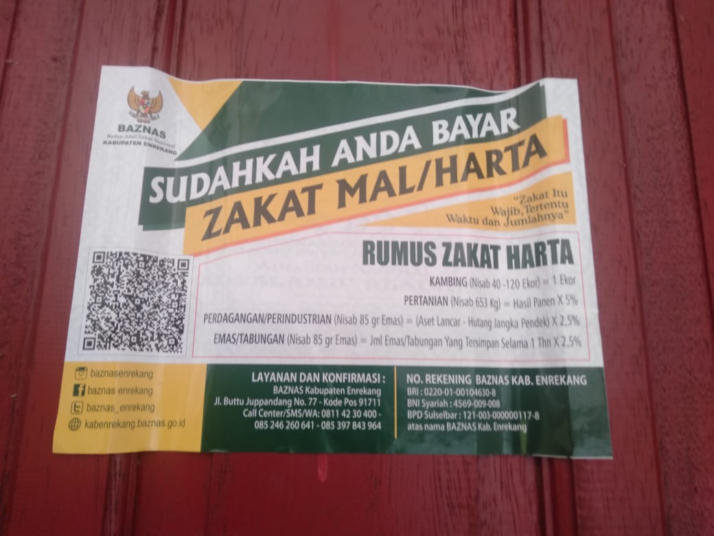 Terobosan Baznas Enrekang Sosialisasi Gerakan Sadar Zakat Lewat Stiker