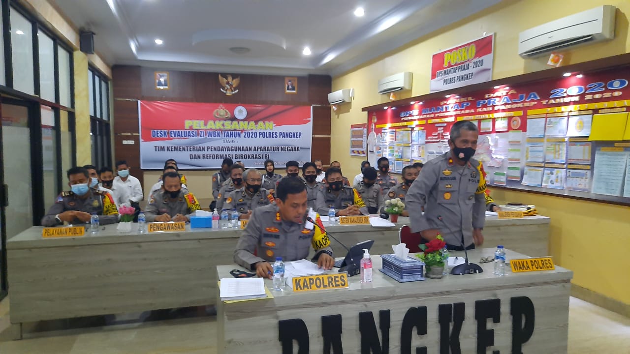 Menuju WBK, Polres Pangkep mengikuti Evaluasi Zona Integritas 2020