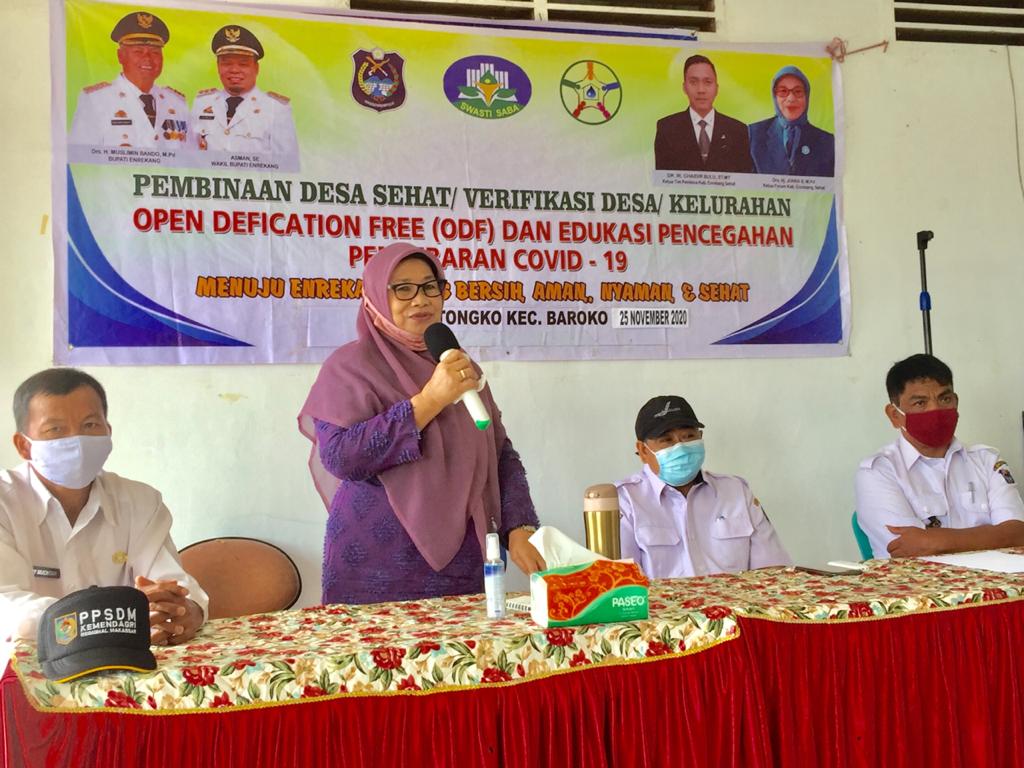 Monitoring Program, Ketua Forum Desa Sehat Enrekang Kunjungi Desa Tongko Baroko