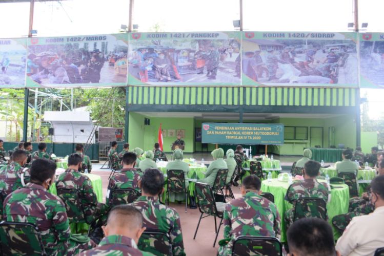 Pembinaan Antisipasi Balatkom dan Paham Radikal Korem 141 Resmi Dibuka