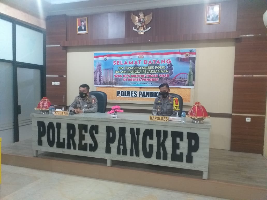 Lakukan Was Ops Mantap Praja, Kapolres Pangkep Terima Kunjungan Tim Itwasum Mabes Polri