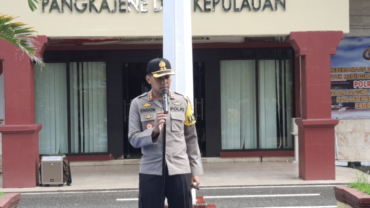 Sambut BKO Brimob Polda Sulsel, Ini Harapan Kapolres Pangkep