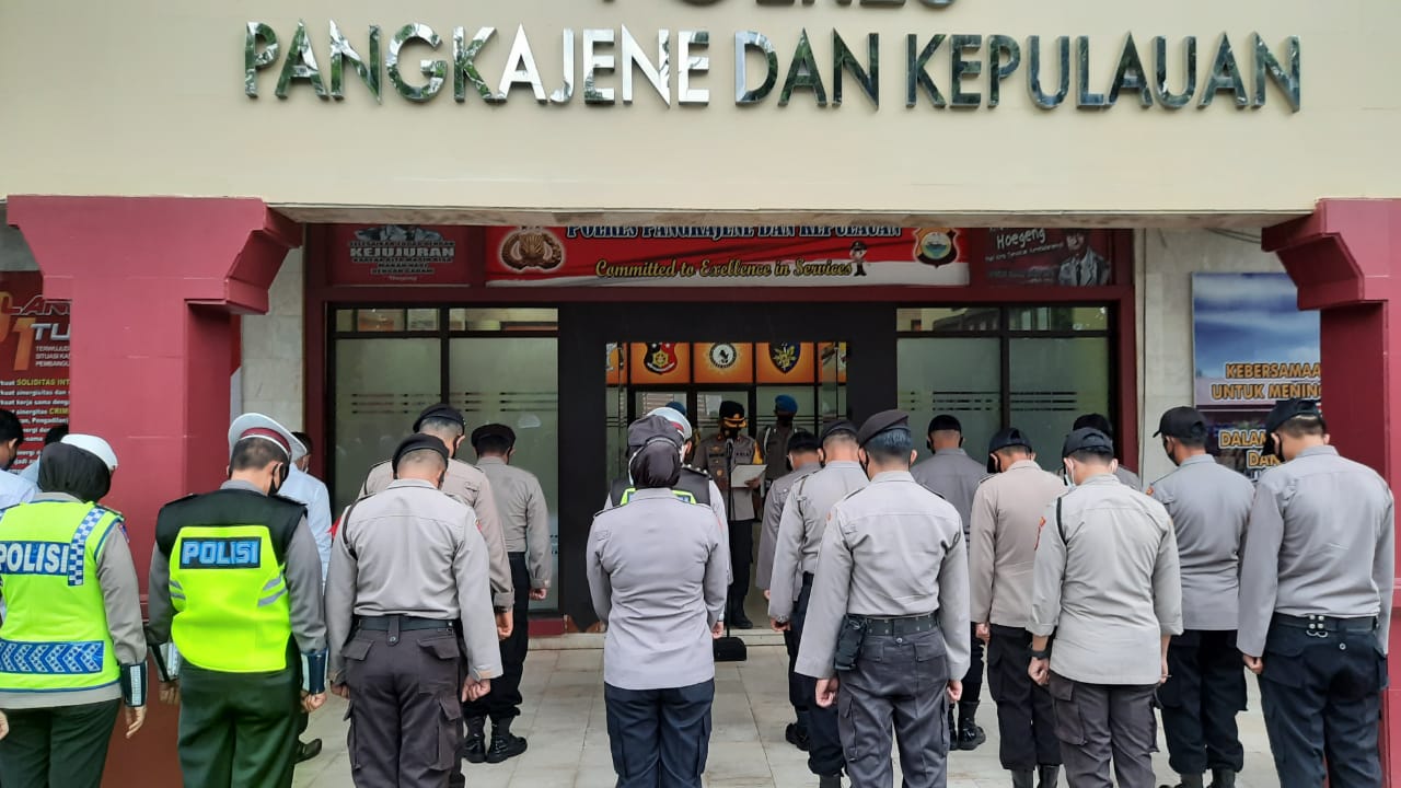 Pimpin Apel Pagi, Wakapolres Pangkep Sampaikan Pesan Ini