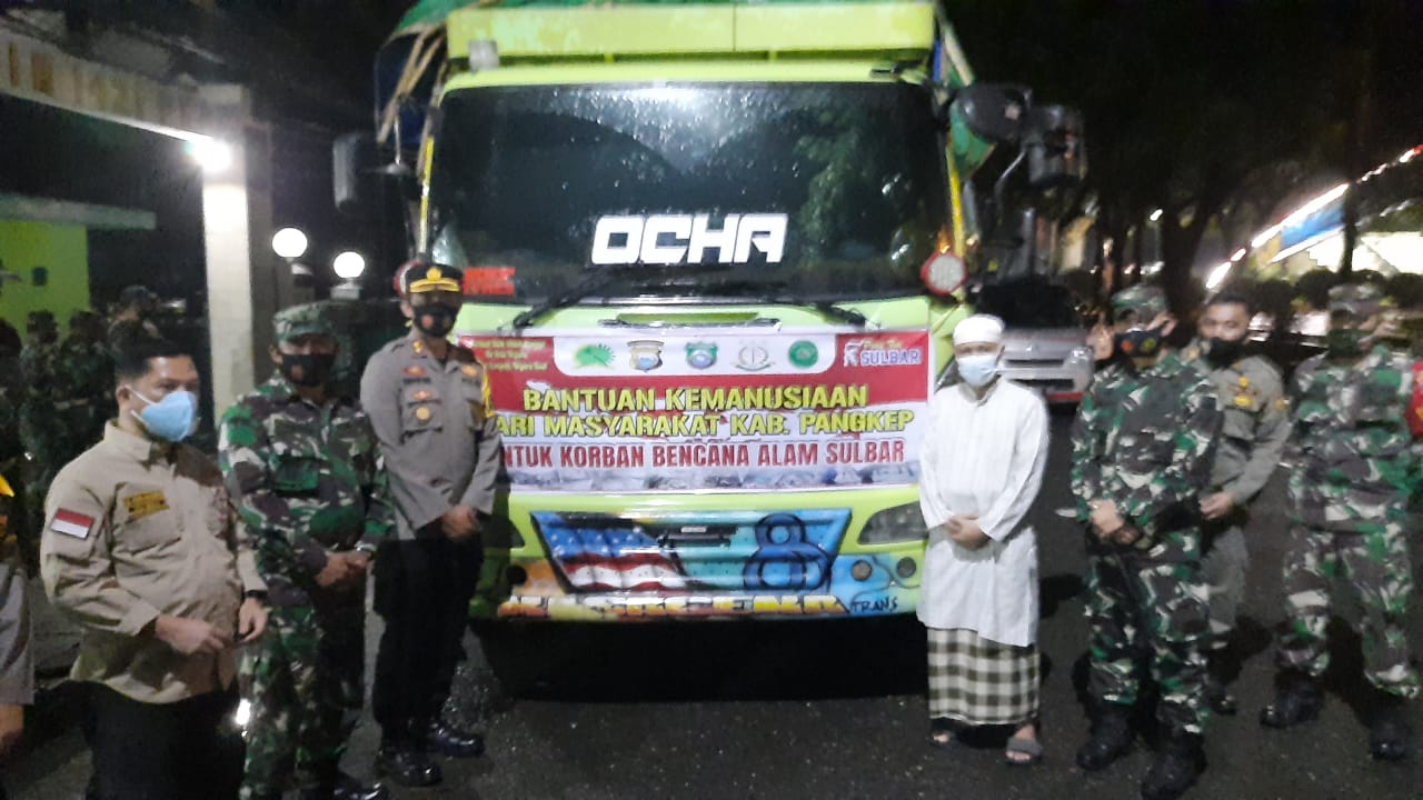 Bersama Pemerintah, Kapolres dan Dandim Lepas Bareng Bantuan Kemanusian ke Sulbar