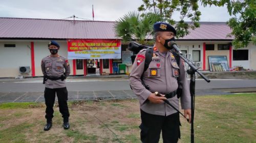 Awali Tahun 2021, Brimob Parepare Gelar Apel Riksa Peralatan dan Randis Dalam Rangka Mengantisipasi Tugas Kontijensi