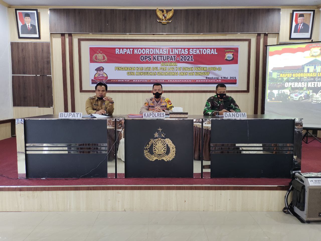 Sambut Idul Fitri dan Operasi Ketupat 2021, Polres Enrekang Rakor Lintas Sektoral