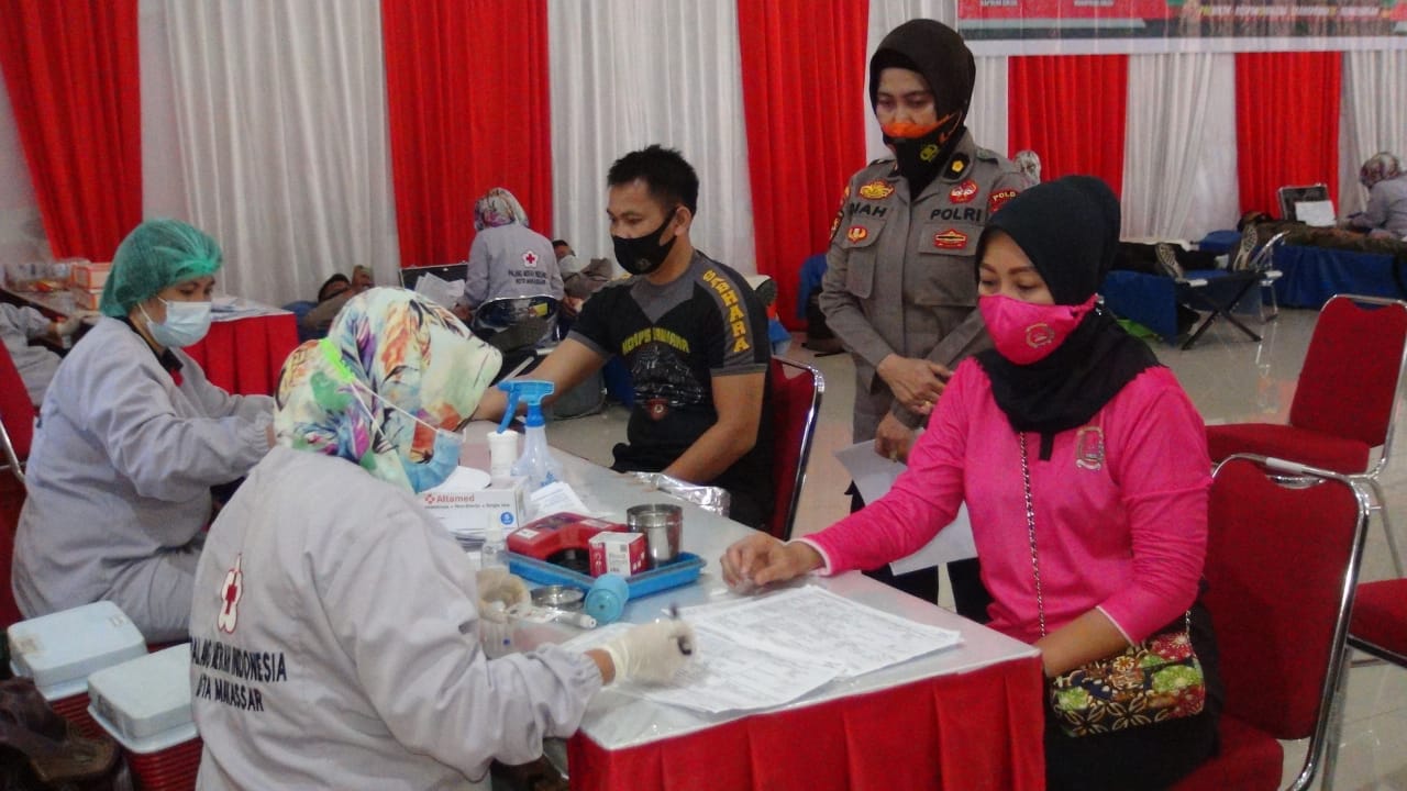 Polda Sulsel Gelar Donor Darah, 188 Kantong Berhasil Disumbangkan Ke PMI