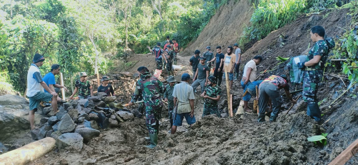 TMMD Ke 111 Kodim 1402 Bangkitkan Kembali Semangat Gotong Royong