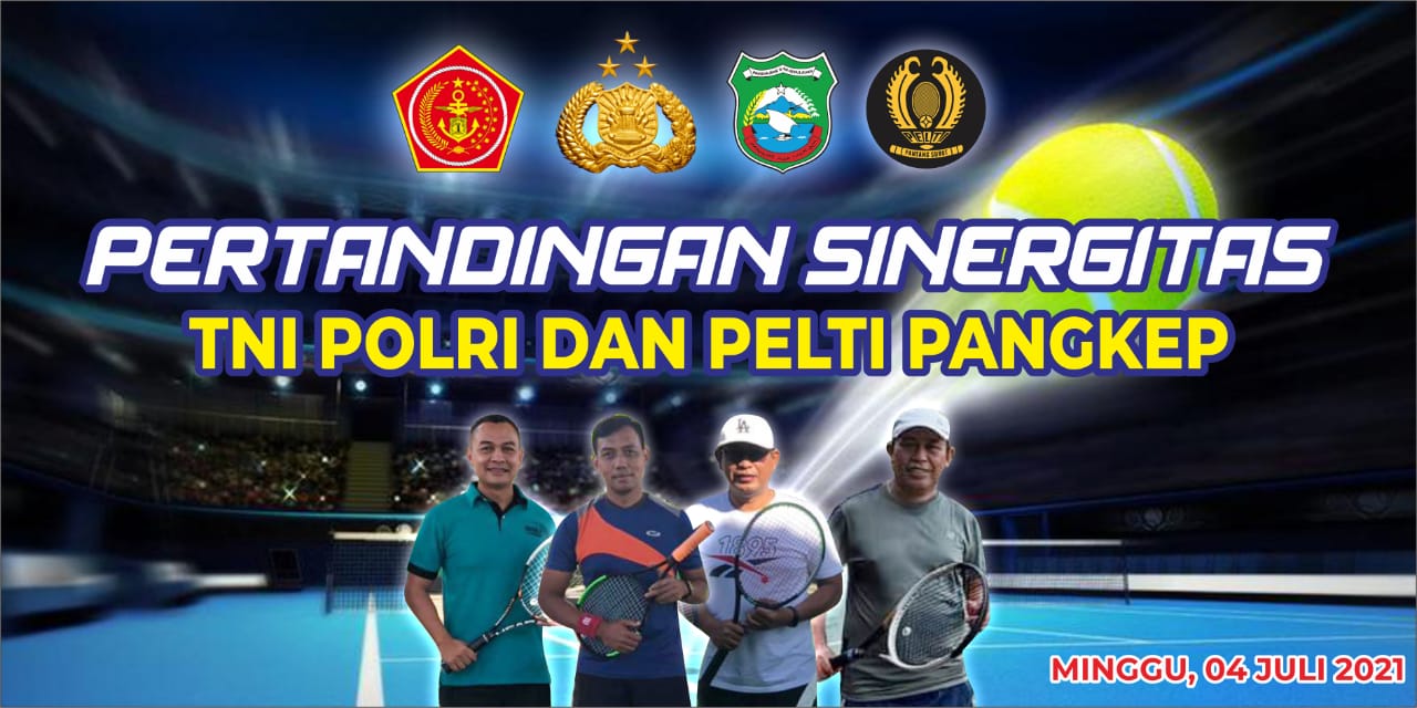 Gandeng TNI-Pelti, Polres Pangkep Gelar Turnamen Tenis