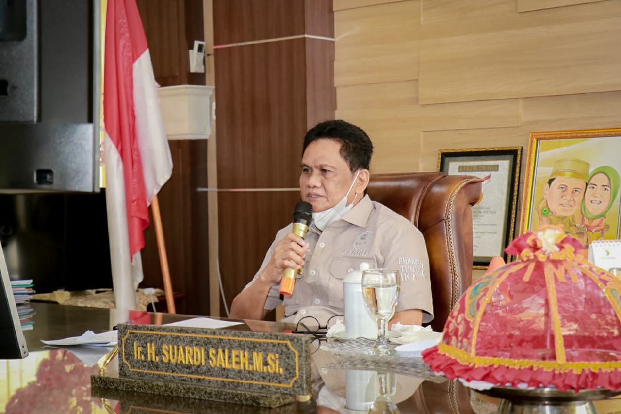 Suardi Saleh Membuka Musyawarah Cabang IDI Kabupaten Barru Secara Virtual