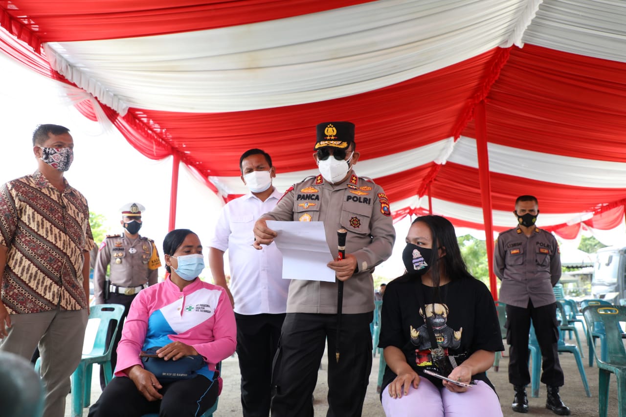 Kapolda Sumut Harapkan Polres dan Pemkab Sergai Percepat Vaksinasi Tahap II