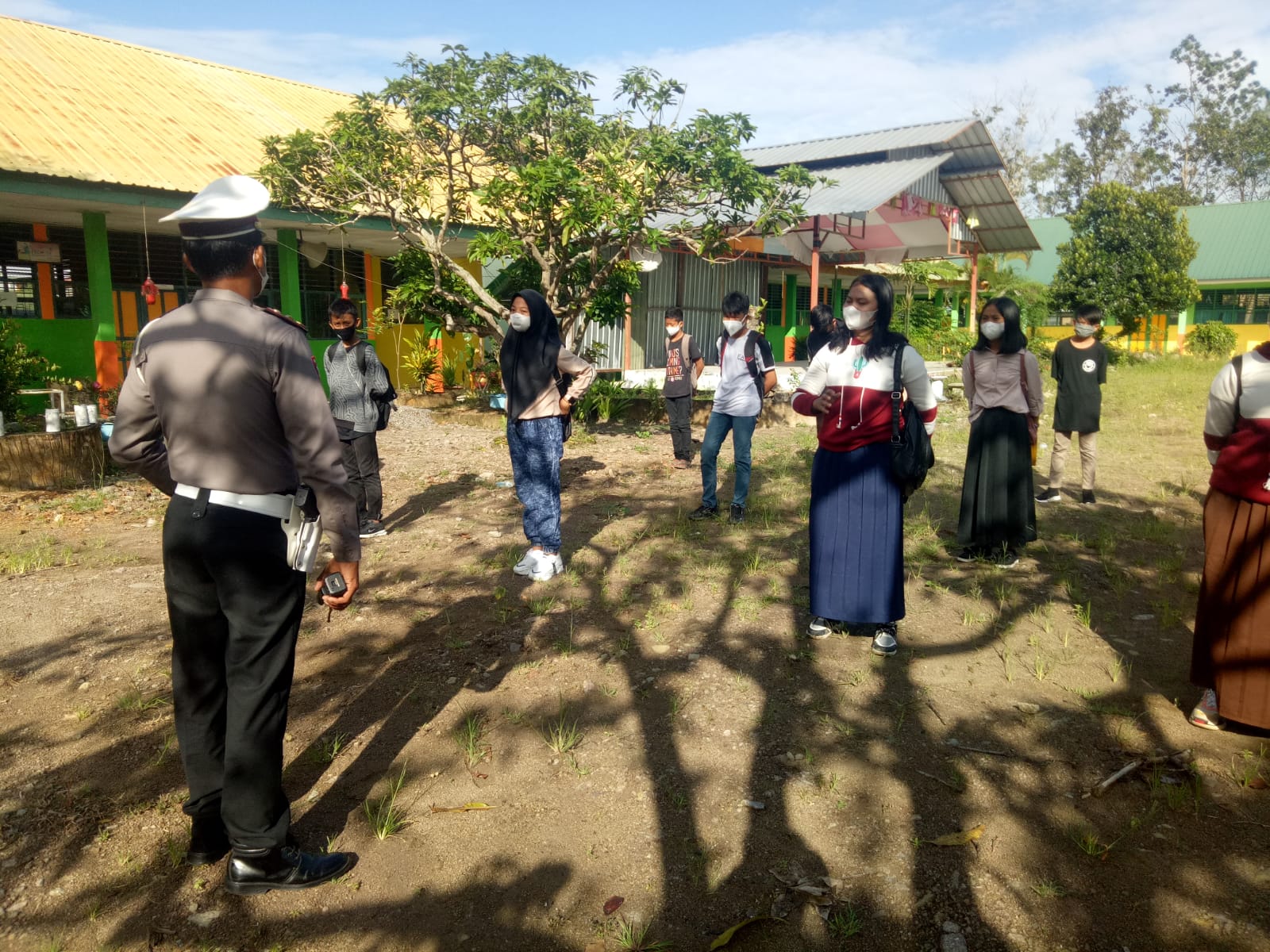 Satlantas Polres Sidrap Giat Police Goes to School di SMPN 6 Pangsid