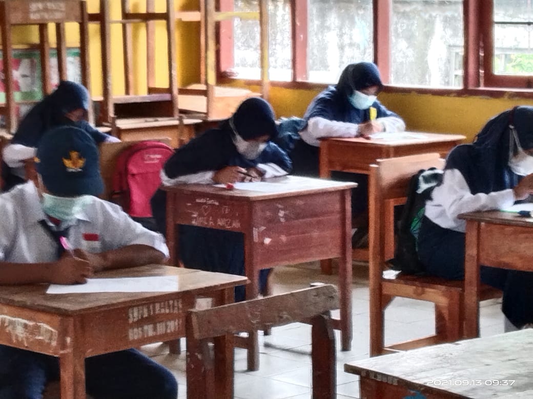 Mantap, Mid Semester SMU dan PTS SMP Hingga SD Patuhi Prokes