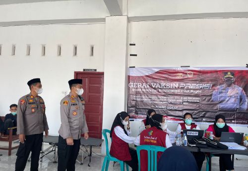 Lagi, Dosis Pertama Untuk 120 Warga Cara Polres Sidrap Percepat Vaksinasi