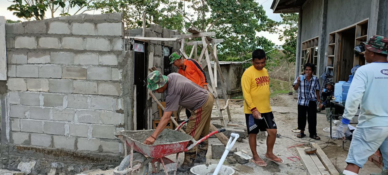 Satgas TMMD Bangunkan Fasilitas Rumah Ibadah Untuk Warga Padang Loang