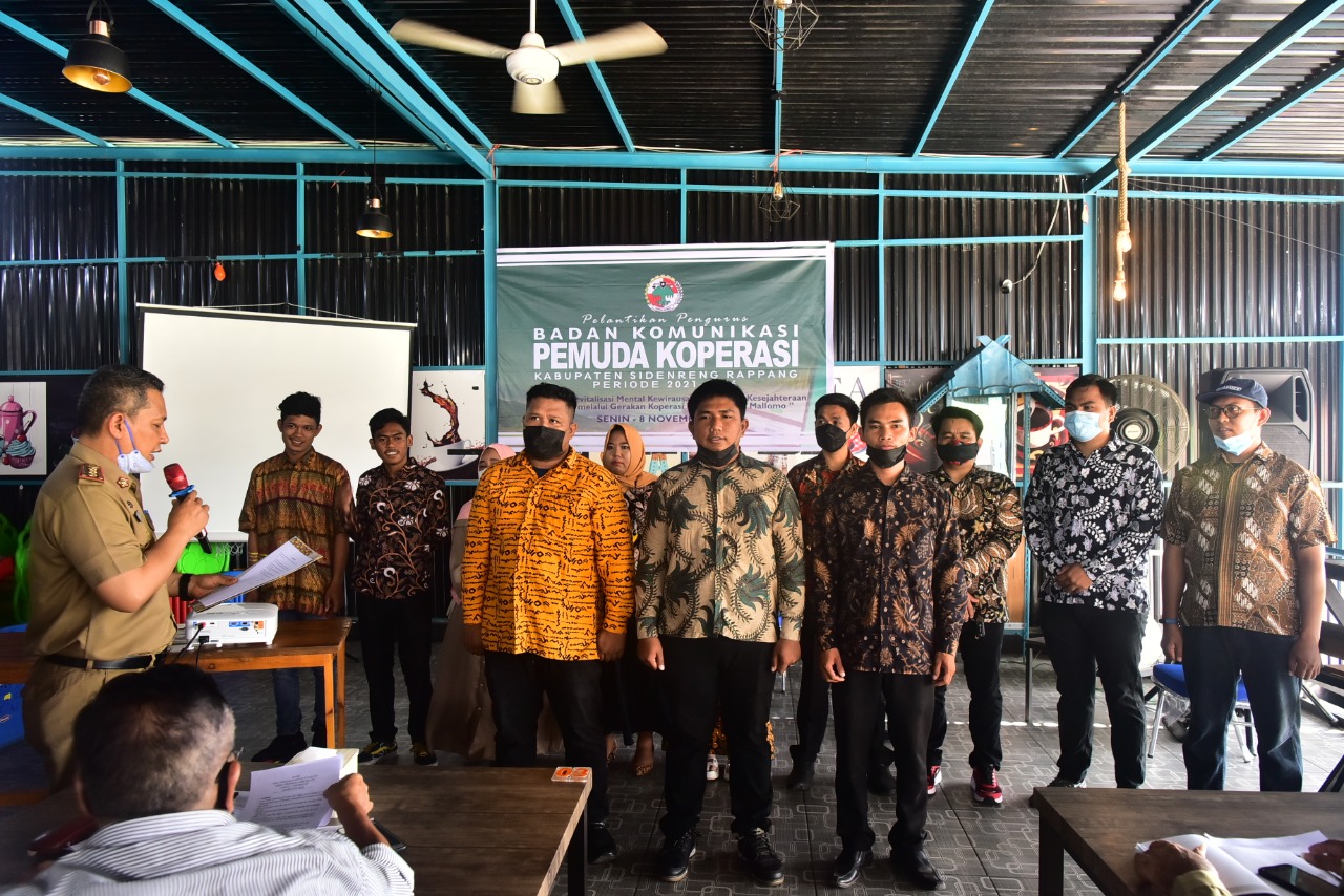 Pengurus Badan Komunikasi Pemuda Koperasi Kabupaten Sidrap Resmi Dilantik